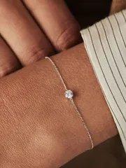 ジュエリー レディース ブレスレット チェーン 1個  ブレスレット S925 スターリングシルバージルコニアチェーン 18Kゴールドメッキ シンプル マルチレイヤー マルチファンクション レディースブレスレット