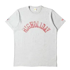 美品 TMT Tシャツ サイズ:L Russell 別注 BIGHOLIDAY アーチロゴ クルーネック Tシャツ グレー トップス カットソー 半袖【メンズ】のサムネイル