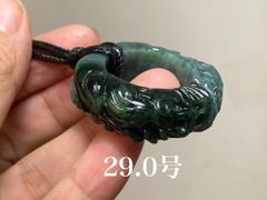 和田玉 青玉 藍青 古翡翠 彫刻 手彫り 牛 ネフライト 軟玉