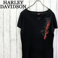 HARLEY-DAVIDSON ハーレーダビッドソン プリント VネックTシャツ