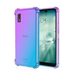 AQUOS wish3 SH-53D A302SH対応ケース グラデーションカバー AQUOS wish3 SH-53D用スマホ保護カバー 四角エアクッション 耐衝撃 AQUOS wish3 SH-53D A302SH SH-M25用クリアTPU ケース  0のサムネイル
