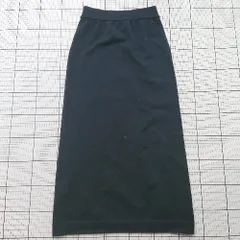 ◇ ⊇ フォーシー シンプル系 ロング丈 タイト スカート サイズL ブラック系 レディース E  【1508250009341】