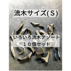 南信州産 天然流木 いろいろ流木 アソート【１０個セット】【サイズS】 格安まとめ売り
