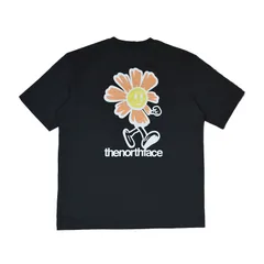 THE NORTH FACE ノースフェイス Tシャツ 花柄 フラワー M BLOOM SS TEE OVERSIZED ブルーム オーバーサイズド 半袖 トップス ビッグシルエット NF0A8EAEKY4 TNF BLACK/TNF WHITE ブラック 黒