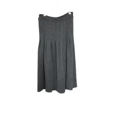 Z1581 【RENA LANGE】レナランゲ スカート グレー ニット ロングスカート  フレア ウール レディース