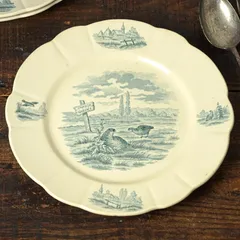 フランスアンティーク　ロンシャン　オクトゴナル　２枚セット フランス製アンティークで華やかな大皿ロンシャン