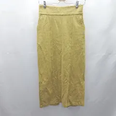 ◇ ⊂ A day in the life UNITED ARROWS バックスリット ロング Iライン スカート サイズ36 オリーブ レディース E  【1412090063077】