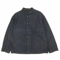 23AW ナイジェルケーボン NIGEL CABOURN USMC JACKET STRIPE QUILT リバーシブル ストライプキルト ジャケット ブルゾン アウター カバーオール 10ozデニム 米国海兵隊 8047-00-30002-1 サイズ50のサムネイル
