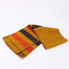 極美品 エルメス ウール100％ マフラー ライン 秋 冬 防寒具 ストール オレンジ メンズ レディース EHM K13-7【中古】のサムネイル