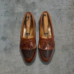 【美品】90s アレンエドモンズ製 タッセルローファー 7EEE バーガンディ 89年製AllenEdmonds タッセルキルトローファー 7C バーガンディ