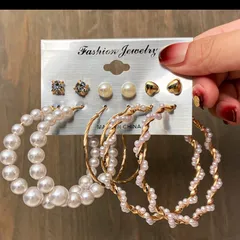 #47 可愛い❣️　ピアス 　パール　カラーストーン　ピアスセットまとめ売り
