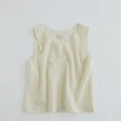 MEYAME メヤメ / LIGHT COTTON STRIPE SLEEVELESS YELLOW ライトコットン ストライプ スリーブレス ノースリーブ