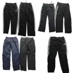 古着卸 まとめ売り アディダス adidas ウインドブレーカー パンツ 7枚セット (メンズ L ) ワンポイント サイドライン 中古 古着 MY9450
