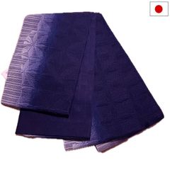 半幅帯（唐草柄：濃紺）日本製 ロング 長尺 リバーシブル 細帯 浴衣 着物 小紋 レディース 女性 和装 和服