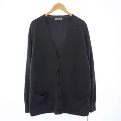 オーラリー AURALEE タグ付き 22SS Super Hard Twist Rib Knit Big Cardigan ニットカーディガン 長袖 Vネック 4 M グレー A22SC01TR /KHのサムネイル