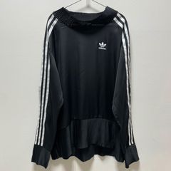 adidas originals アディダスオリジナルス サテンプリーツブラウス ブラック