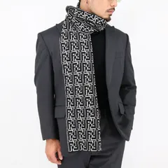 FENDI フェンディ ロゴマフラー FXS124 ALGS レディース メンズ ウール