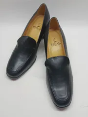 中古並品　REGAL（リーガル）レディース　ローファー　ハイヒール　ビジネスシューズ　サイズ23.5cm　ブラックカラー　本革レザー