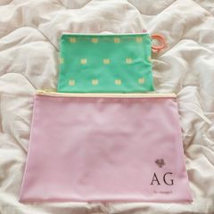 AG by aquagirl ×with ねこ柄ミニポーチ＆ロゴ入りビッグポーチセット ツインポーチ