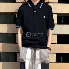 【2025春夏物モデル】 FRED PERRY フレッドペリー M3600 ポロシャツ 刺繍入り 半袖  Y44  ブラック  レディース