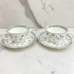 Noritake Bone Chine ノリタケ ボーンチャイナ 4409 花更紗 カップ＆ソーサー 2客セット