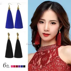 赤✖️黒イヤリング　社交ダンス☆ベリーダンス 楽天市場】seki イヤリング ピアス S1 フリンジ ブラック レッド 社交