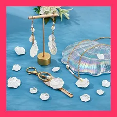 【スタッフおすすめ！】PH PandaHall 約150個セット シェルパーツ 貝殻 チャーム ペンダント アクリル製 ビーチ小物 シェルビーズ チョーカー ネックレス イヤリング キーホルダー ハンドメイド DIY飾り物 アクセサリーパー