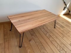 センダン 大きめ折り畳みテーブル 90cm ローテーブル ちゃぶ台 [T042]