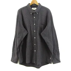 ジェイクルー 長袖シャツ カラーシャツ チェック柄 トップス 大きいサイズ コットン100% メンズ XLサイズ ネイビー系 J.CREW 【中古】