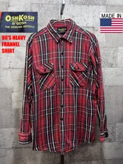 90'S USA製 オシュコシュ ヘビーフランネルシャツ OSH-KOSH チェック ヘビーネル ヴィンテージ 70年代