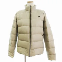 フレッドペリー FRED PERRY ダウンジャケット ブルゾン フルジップ ワンポイント ナイロン F2037 ベージュ Sのサムネイル