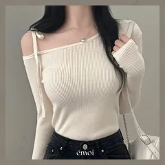 ‪‪‪‪◾️ワンショルリボンリブニット 韓国のサムネイル