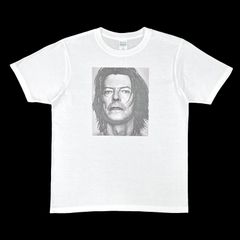 オリジナル Tシャツ BOWIE デヴィッドボウイ ナチュラルフォト 70年代 グラム ジギー 80年代 LET'S DANCE ロックスター 白 ホワイト XS(SS) S M L XL(LL) ジャスト オーバー サイズ メンズ レディース ユニセックス