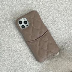 iPhoneケース　本革　ベージュグレ