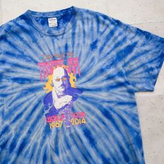 デイヴ・メイスン Dave Mason's トラフィック・ジャム バンT ロック Tシャツ プリント XLサイズ タイダイ ブルー 古着 【UR-0515】