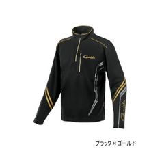 ≪'25年4月新商品！≫ がまかつ UDジップシャツ GM-3778 ブラック×ゴールド Lサイズ 