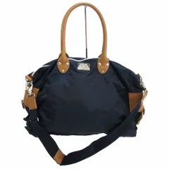 オロビアンコ Orobianco 2way ナイロン レザー ボストン バッグ ショルダー トート ハンド カバン 鞄 紺 ネイビー ur73