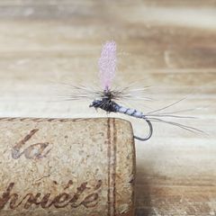■ELK■　パラシュート　グースクイル　グレイ　4本　完成品フライ　フライフィッシング　ドライフライ