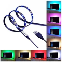 LED テープライト 2m 防水 60灯 RGBカラー 全20色 全23発光パターン イルミネーション 調光 USB接続 カット可能 テレビ モニター バックライト PR-TAPELIGHT