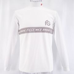 新品 春秋 長袖Tシャツ M サイズ ホワイト 白 長袖 ハイネック フィッチェゴルフ メンズ カジュアル 男性 40代 50代 60代 70代 40574