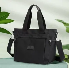 トートバッグ 撥水 軽量 レディース ファスナー付き ポケット多い 2way 肩掛け バック メンズ 仕切り ショルダー 通勤 通学 手提げ おしゃれ