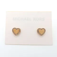 MICHAEL KORS マイケルコース ハートモチーフ ピアス ハート ラインストーン ピンクゴールド GP アクセサリー earrings michael kors MKJ3967791 【中古】 