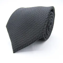 パーフェクトスーツ ブランド ネクタイ 小紋柄 総柄 メンズ グレー P.S.FA 【中古】