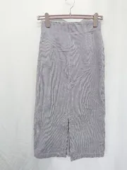 ◇ ⊇ GALERIE VIE ギャルリー・ヴィー コーデュロイ ロング タイト スカート サイズ34 ラベンダーパープル レディース E  【1411070009340】