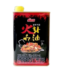 韓国の火の味 SIAS 火油, 香ばしい炒め油, 韓国 中華料理用 調味油,1本 1000ml 韓国料理 イイタコ炒め 豚炒め 辛ラーメン チャンポン ジャジャン麺 スン豆腐チゲ ユッケジャン ごま油