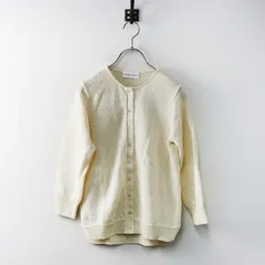 2021SS ヒューマンウーマン human woman ミドルゲージギマカーディガン M＼アイボリー ニット 羽織り【2400014576382】