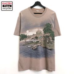 90s vintage 大判プリント 半袖Ｔシャツ メンズ Lサイズ相当