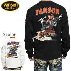 バンソン VANSON トムとジェリー TJV-2531 天竺 長袖Ｔシャツ ロンＴ  バイカー トップス メンズ tjv-2531