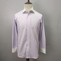 鎌倉シャツ　KAMAKURA SHIRTS 15 3/4 -33 40-84　ワイシャツ　長袖ボタンシャツ　　薄紫　ツートンカラー