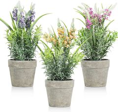 フェイクグリーン ラベンダー 人工観葉植物 3個組 インテリア